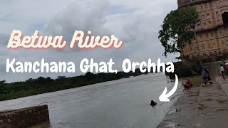 Betwa River in full flow at Kanchana Ghat, Chatri memorials Orchha | Wander with Vikram