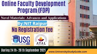 One Week Faculty Development Program-FDP by NIT Raipur