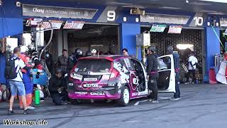 Nexzter Race Car 509, Pit Stop during a 25-hour endurance race, gets a new driver and fuel.