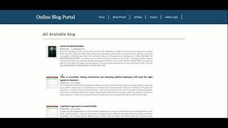 Online Blog Portal | Python Django Project Tutorial