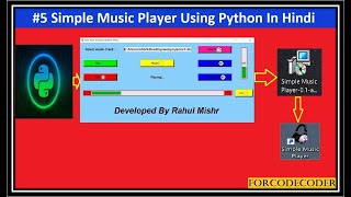 How to Create Simple Music Player Using Python In Hindi #5 | Python Mini Projects #23 | ForCodeCoder