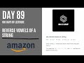 AMAZON INTERVIEW QUESTION | Reverse Vowels of a String (LeetCode problem 345)