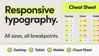 Web Design Responsive Typography – Easily set up sizes to use on every project and save time.