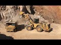 caterpillar 992g wheel loader loading cat dumpers on a metal mine sotiriadis labrianidis mining