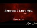 Because I Love You || Shakin Stevens ||Lyrics@lyricsstreet5409#lyrics#lyricvideo