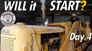 Will it START? ~ DAY 4 ~ RARE 1954 Cat No.6 Shovel FORGOTTEN in a BARN