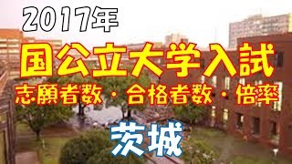 国公立 大学入試　志願者数・合格者数・倍率【茨城2017】