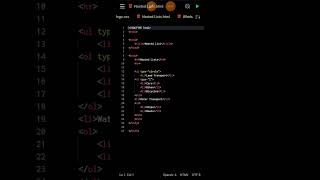 Creating Nested lists using HTML only ❤️😎 #html5 #css #shorts