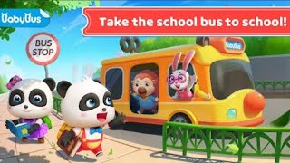 Baby Panda's School Bus || baby Panda || Baby Panda Bus Game || Baby bus 🚌