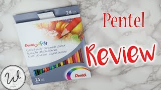 Pentel Arts Coloured Pencils Review and Unboxing