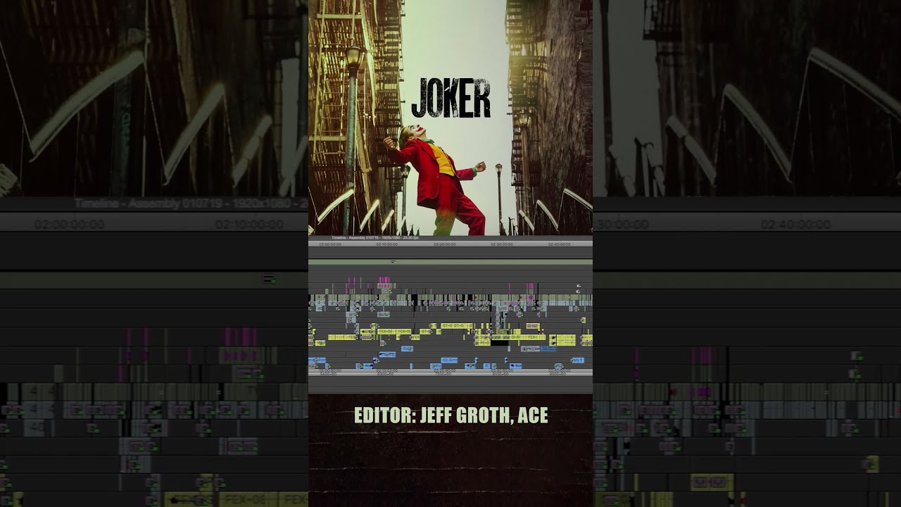 🤡 The Editing Timeline Of JOKER 📷 Editor Jeff Groth, ACE - YouTube