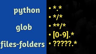 python glob | Files and Folders