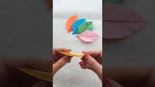 how to make origami craft leaf | origami daun-DIY #shorts