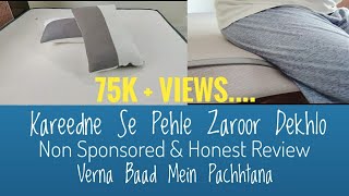 WAKEFIT - Dual Comfort Mattress \u0026 Pillow Non - Sponsored \u0026 Honest Review In Hindi | Hardness ??