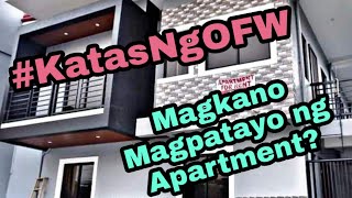 Magkano Magpatayo ng 6-door Apartment? Tips sa Apartment Business Philippines | Katas ng OFW