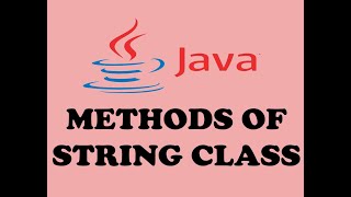 METHODS OF STRING CLASS IN JAVA (URDU / HINDI)