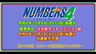 #ナンバーズ４ #結果照合 #次回当選数字予想