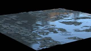 puddleWater with Ripples - Houdini Karma & MaterialX