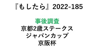 『もしたら』事後調査【京都2歳ステークス🐴ジャパンカップ🐴京阪杯】2022-185