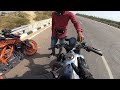 ktm duke 250 bs6 vs husqvarna vitpilen 250 bs6 long top end race shocking results ksc vlogs