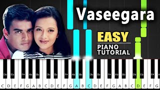 Vaseegara Easy Piano Tutorial With Notes - Minnale  | Blacktunes Piano