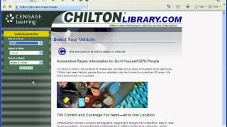 Using Chilton Library from Gale - Selecting a Vehicle