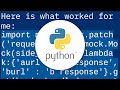 How can I mock requests and the response?