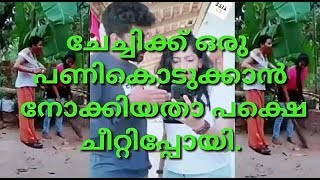 ചേച്ചിക്ക് ഒരു പണികൊടുക്കാൻ നോക്കിയതാ പക്ഷെ ചീറ്റിപ്പോയി.