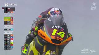 MOTO2 ThaiGP! S Chantra crash! Heavy rain race!