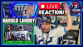 Harold Landry III Game Saving SACK vs Chargers! Titans vs Chargers | Titan Anderson LIVE REACTION