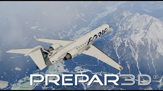 Prepar3d V5.2 Update Aerosoft CRJ Pro Landing at Ljubljana Airport LJLJ 4K