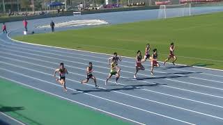 近江高校男子陸上競技部　スプリント選手権　１００ｍ（河内、森中）2018.11.10