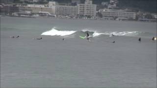 逗子大崎サーフィン（8/３pm4）－この夏1番の台風5号の大波が次々に推し寄せる、明日も楽しみ①