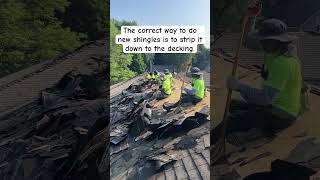 How to remove 2 layers of shingles #roofing #construction #contractor