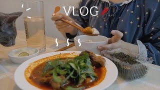 ENG) vlog 자취생 브이로그 요리하며 휴일 보내기🥘ㅣ국물닭발.닭볶음탕.땡초김밥.치즈떡.오리훈제