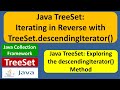 Java TreeSet: Iterating in Reverse with TreeSet.descendingIterator() | Java Collection Framework