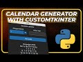 Code a calendar generator using tkinter #techemmy