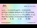 Let A={1,3,4,6,9} and B={2,4,5,8,10}. Let R be a relation defined on A×B | Sets & Relations | Maths