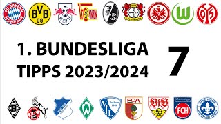 Bundesligatipps 1.Liga - 7.Spieltag - Saison 2023/2024