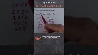 4th-Grade | Understand Factor Pairs | Math