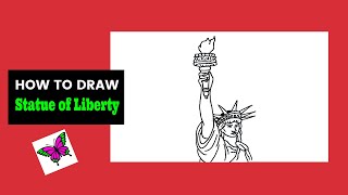 How to draw Statue of Liberty easy step by step