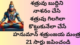 శత్రువులను నశింపజేసే హనుమాన్ శత్రుంజయ మంత్రం/Hanuman mantra for protection for enimes/