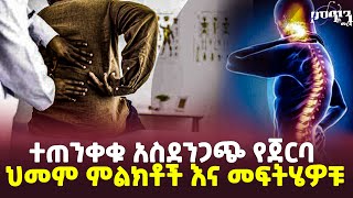 ተጠንቀቁ አስደንጋጭ የጀርባ ህመም ምልክቶች እና መፍትሄዎቹ....  | Common Causes of Back Pain  | disk damage