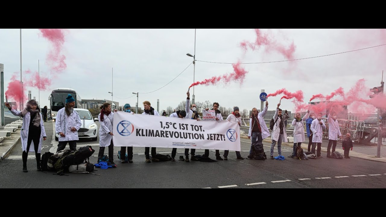 Sr Germany Blockade And Lock Onto Bridge Near Government District In
