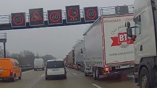 German Autobahn Rush Hour Traffic