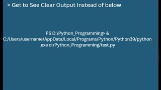 How to hide file path in VS Code Terminal Python