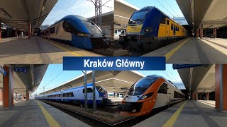 Popołudniowe pociągi na stacji PKP Kraków Główny 25.08.2022