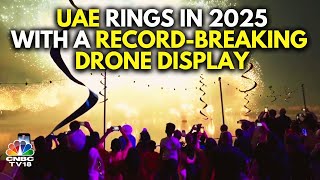 UAE's Ras Al Khaimah Welcomes New Year With Drones \u0026 Fireworks, Sets 2 World Records | N18G