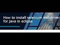 How to Install Selenium WebDriver in Eclipse | Step by Step Tutorial | Java