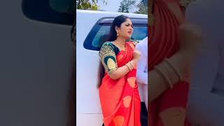 Asianet Serial Mounaragam Kalyani  Hot Rare Navel Slip | Mallu TV Actress Aishwarya Ramsai